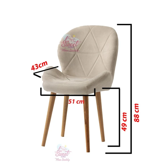 Kelebek Tekno Kenar Mdf H.G Açılır Masa 4 Adet Vera Sandalye Takım - Resim 12