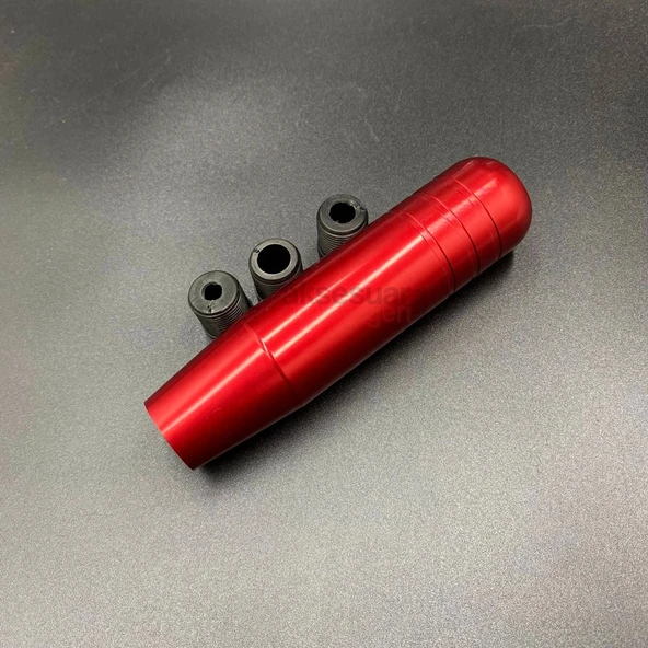 Kırmızı Renk Vites Topuzu 13cm Metal Gövde Premium Ürün - 3
