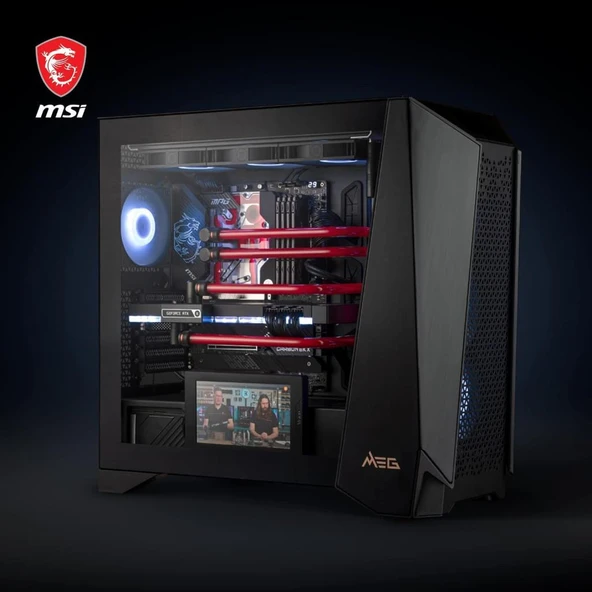 MSI MEG Prospect 700R ARGB 4 Fanlı Dokunmatik Panel E-ATX Oyuncu Kasası - Outlet - Resim 4