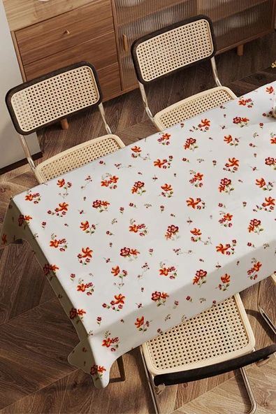 LOOM & LAUREL Baskılı Yıkanabilir Masa Örtüsü Mutfak Bahçe Piknik Masa Örtüsü (140x140, 140x200) - 6