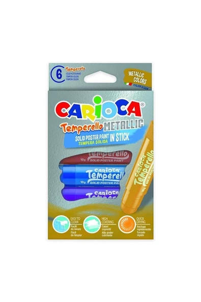 Temperello Poster Boya Kalemi 6’lı – Metalik