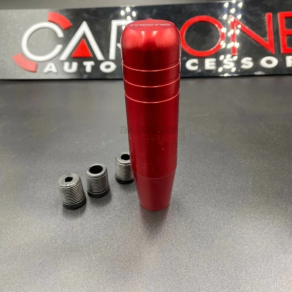Kırmızı Renk Vites Topuzu 13cm Metal Gövde Premium Ürün - 2