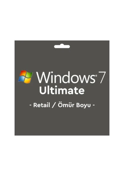 Microsoft Windows 7 Ultimate Retail Key 32&64 Bit Lisans Anahtarı Ömür Boyu