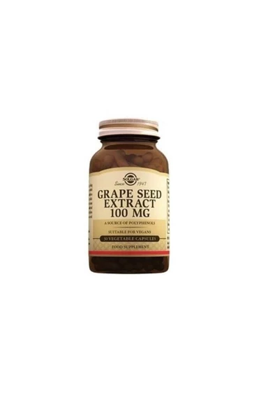 Solgar Grape Seed Extract 100 Mg 30 Kapsül - SKT:06/2026