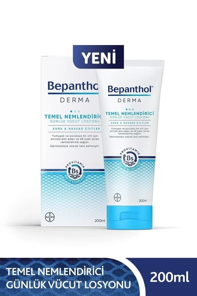 Temel Nemlendirici Günlük Vücut Losyonu 200 ml Kuru ve Hassas Ciltler-- Saklı Güzellik--