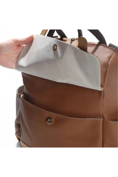 M&Y Holifera Deri Anne Bebek Bakım Sırt Çantası 7260 Taba - 6