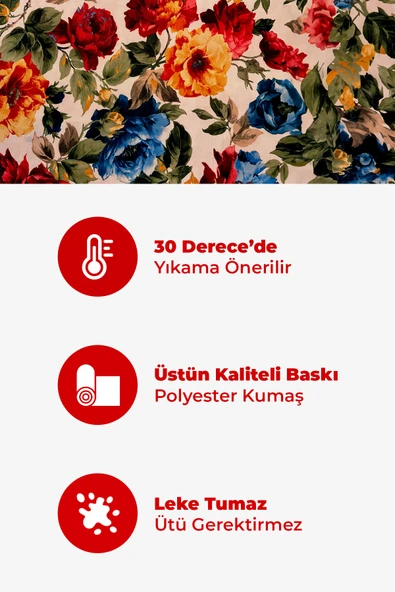 LOOM & LAUREL Baskılı Yıkanabilir Masa Örtüsü Mutfak Bahçe Piknik Masa Örtüsü (140x140, 140x200) - Resim 10