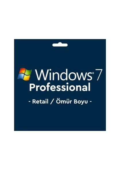 Microsoft Windows 7 Professional Retail Key 32&64 Bit Lisans Anahtarı Ömür Boyu