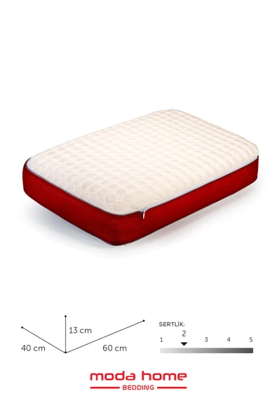 Moda Home Bedding 2 Adet Visco Bubbli Tombik Yastık BORDO , Visco yastık, Ortopedik yastık - 5