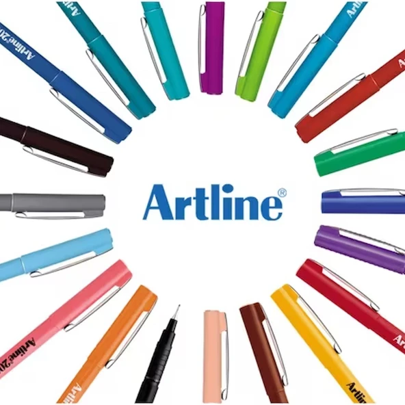 Artline 200N 0.4 mm İnce Uçlu Fineliner Yazı ve Çizim Kalemi 12 Renk - 4