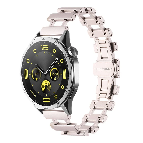 Huawei Watch 3 GT GT2 GT2e GT3 GT4 GT5 Pro 46mm SE Elite Kordon Merdiven Dizayn Metal Kordon 96