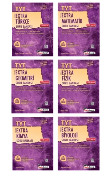 Kafa Dengi Yayınları TYT Sayısal Set Türkçe - Matematik - Geometri - Fizik - Kimya - Biyoloji Extra Soru Bankası