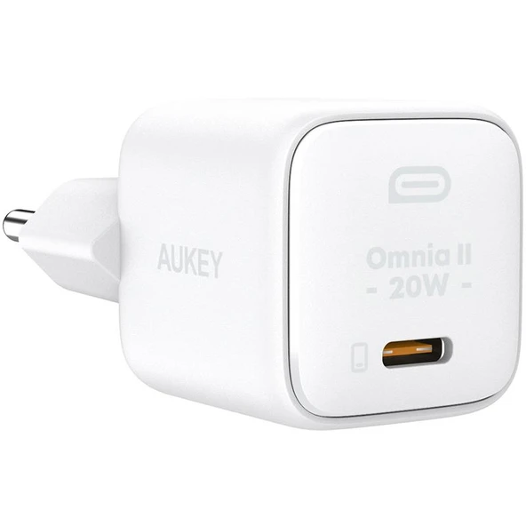 AUKEY PA-B1T-WH 20W OMNİA II MİNİ GAN PD QC 3.0 TYPE C HIZLI ŞARJ ADAPTÖRÜ