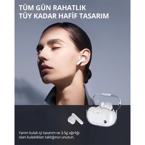 AUKEY EP-M2-WH 13MM SÜRÜCÜLÜ BLUETOOTH 5.3 IPX4 KABLOSUZ KULAKLIK - 2