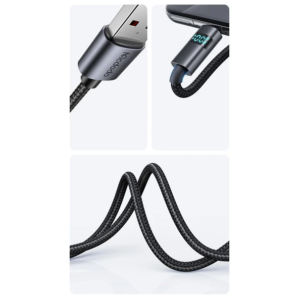 Mcdodo CA-6520 100W Usb TypeC Hızlı Şarj Kablosu 1.2M -Siyah - 4