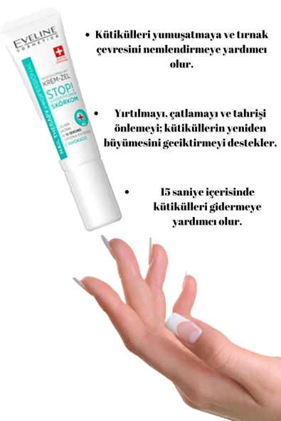 Eveline Cosmetics 15 Saniyede Tırnak Eti (KÜTİKİL) Giderici Bakım Jeli 12 ml - 5