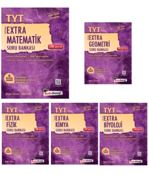 Kafa Dengi Yayınları TYT Sayısal Set Matematik - Geometri - Fizik - Kimya - Biyoloji Extra Soru Bankası