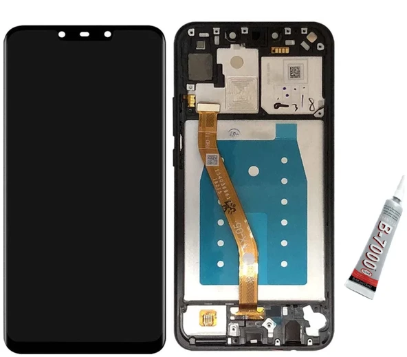 Huawei Mate 20Lite Ekran Dokunmatik Çıtalı (SİYAH) B7000 YAPIŞTIRICI