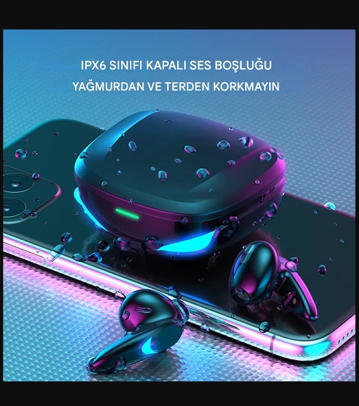 QASUL Rgb Işıklı  Mikrofonlu 3 Modlu Bluetooth 5.2 Yeni Nesil Kablosuz Oyuncu Kulaklığı - 4