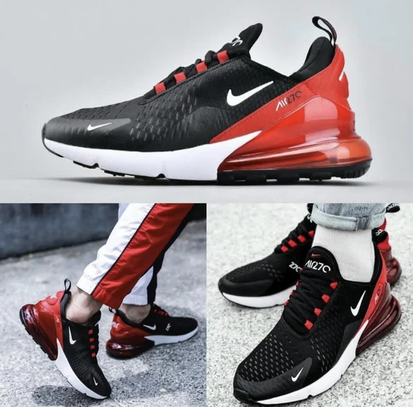 NİKE AİR MAX 270 SİYAH KIRMIZI SNEAKER AYAKKABI - 3