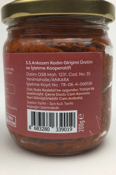 ANKAZEN Kadın Eliyle Acuka Cevizli Kahvaltılık Sos 200 gr - 2