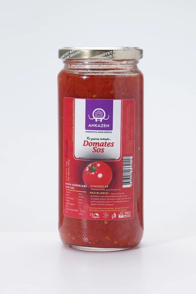 ANKAZEN Kadın Eliyle Domates Sos Katkısız 500 gr ürün görseli