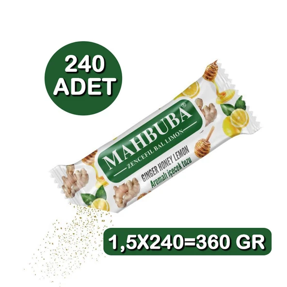 Mahbuba Tek İçimlik Zencefil Bal Limon Aromalı Oralet Çayı 240x1.5gr