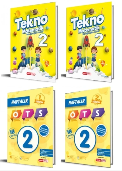 KIRMIZI BEYAZ YAYINLARI 2.SINIF MATEMATİK 1/2 - HAFTALIK ÖĞRENME TAKİP SİSTEMİ 1/2 4'LÜ SET