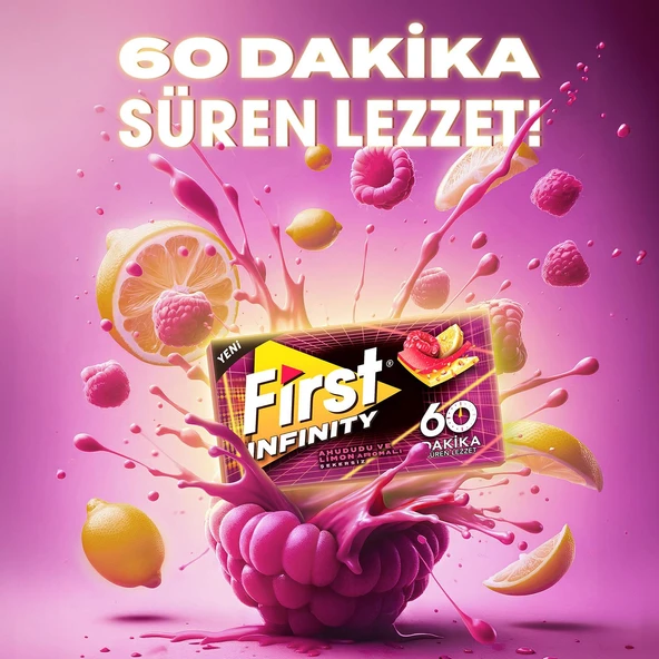 First 60 Dakika Sakız Çeşitleri 27gr - 12 Adet - 10
