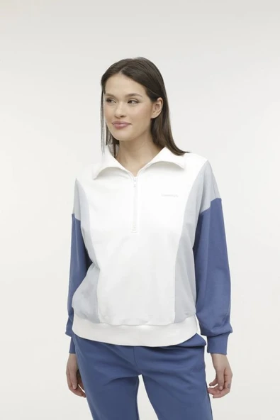 Lumberjack WL ANNABEL-C 16CK927 5FX Mavi Kadın Sweatshirt 1019494050