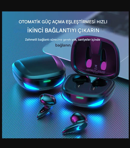 QASUL Rgb Işıklı  Mikrofonlu 3 Modlu Bluetooth 5.2 Yeni Nesil Kablosuz Oyuncu Kulaklığı - 3