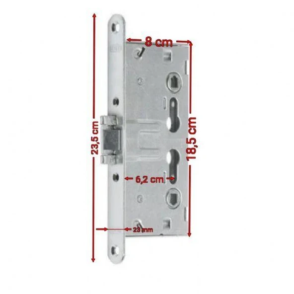 Gömme kilitli panik bar KOMPLE set 600G-PL panik bar + 66M dış kol + Dorma kaba iç kilit + yarım barel - 4