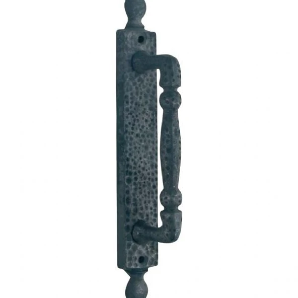 Prinç döküm antik siyah rustik eskitme, ferforje tipi osmanlı kapı çekmesi HFT04042 1 tek