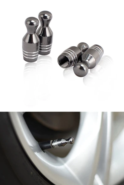 Oto Araba Sibop Kapağı Seti Metal Bowling 4'lü Set Krom - 2