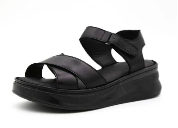 De Scario 51 Kadın Deri Sandalet - Resim 5