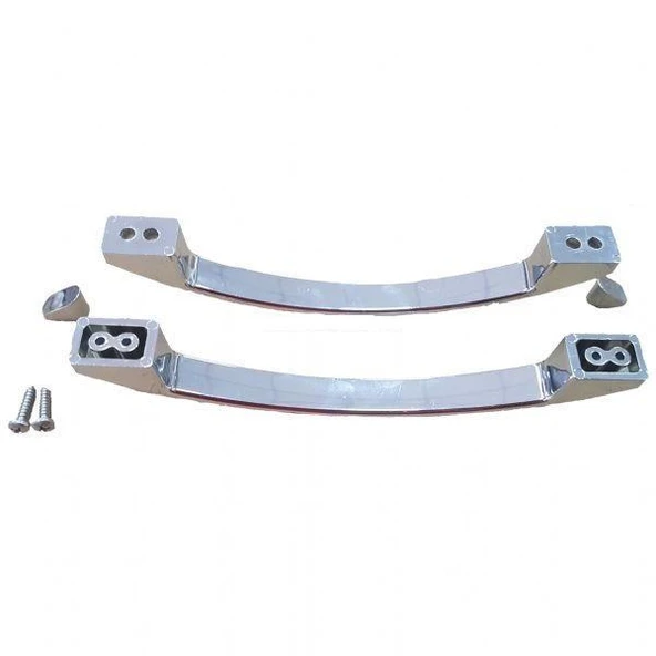 Duşakabin için parlak krom kaplamalı iki delikli tutacak duşakabin tutamağı, kulbu, kulpu - 2