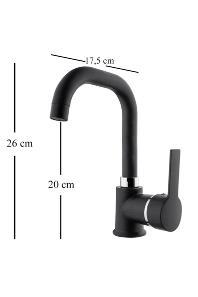 Sardıcı Stellar Series Siyah Lavabo Bataryası 5 Yıl Garantili Tam Takım - 2