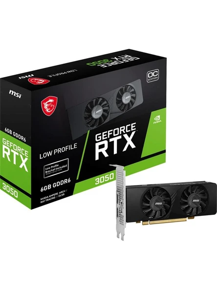 Msi GeForce RTX3050 LP 6G OC 6GB GDDR6 96B DX12 PCIE 4.0 X8 (1XDP 2XHDMI) Gaming Ekran Kartı