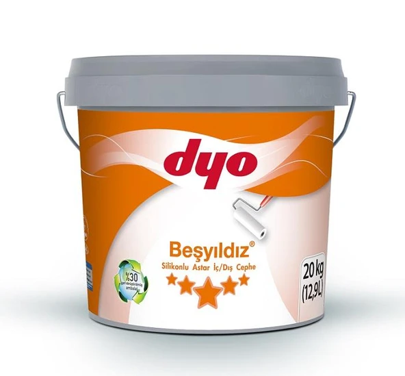 Dyo Beşyıldız Silikonlu İç Dış Astar 20 Kg Beyaz - 2