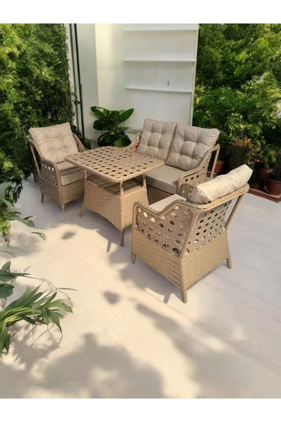 Sasha Premium Rattan Balkon Takımı - 5