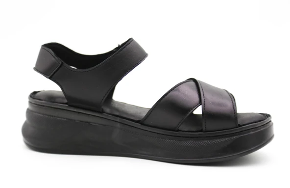 De Scario 51 Kadın Deri Sandalet - Resim 6