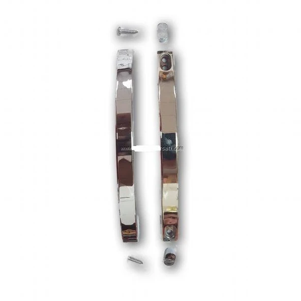 Duşakabin için parlak krom kaplamalı iki delikli tutacak duşakabin tutamağı, kulbu, kulpu