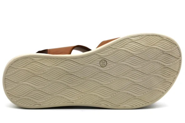 De Scario 51 Kadın Deri Sandalet - Resim 3