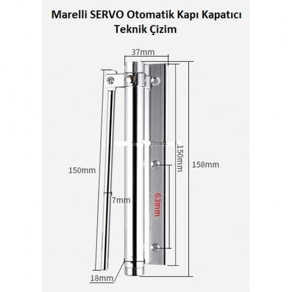 Marelli SERVO otomatik kapı kapatıcı kapı itme yayı, bahçe kapısı kapatıcı - Resim 2