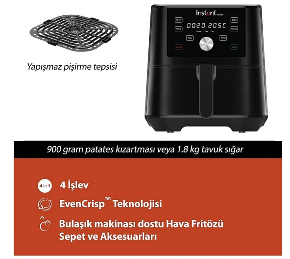 INSTANT Vortex 3.9 Litre 4 Fonksiyonlu Hava Fritözü