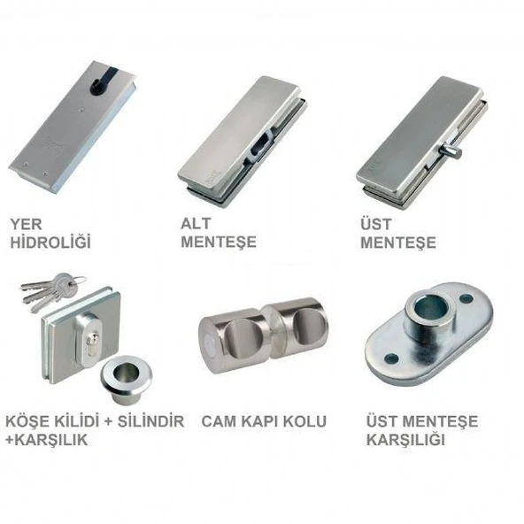 Kale Cam kapı aksesuar seti standart, Set 2 - 2