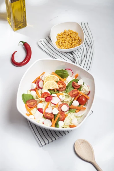 Akrilik Barok Beyaz Büyük Kare Meyve & Salata Kasesi & Karıştırma Kabı / 3,3 Lt  (CAM DEĞİLDİR) - 4