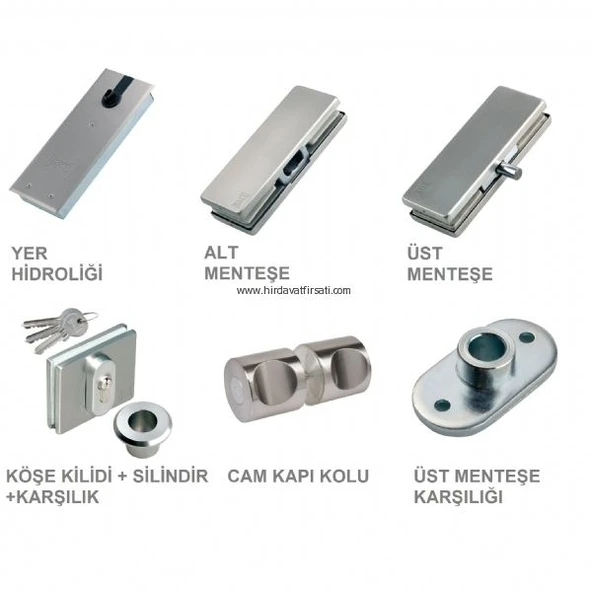 Kale Cam kapı aksesuar seti standart, Set 2