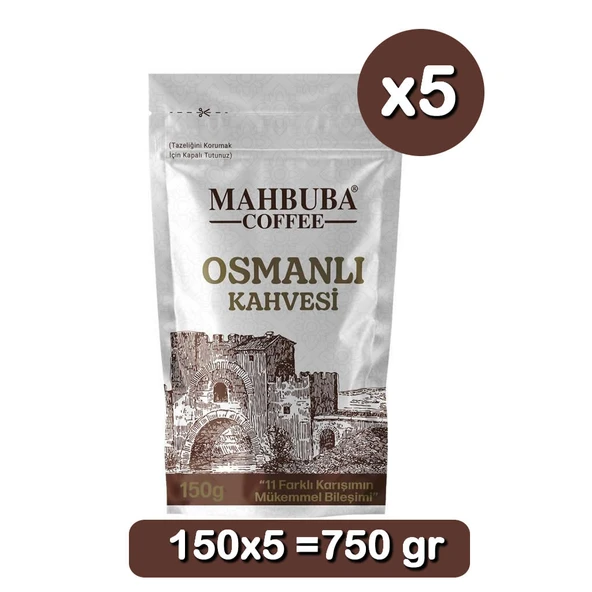 Mahbuba Osmanlı Mirvari Kahvesi 11 Karışımlı 150gr x 5 Paket