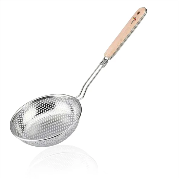 Paslanmaz Çelik Patates Biber Patlıcan Kabak Kızartma Makarna Delikli Süzgeci Kevgiri Kaşığı Kepçesi